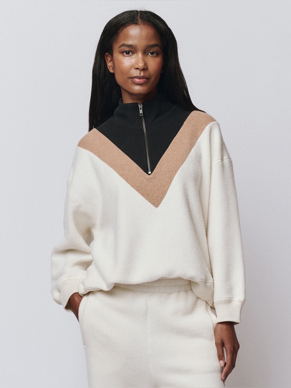 Anthropologie The Great Colorblock Chalet Sweatshirt Size 1/Small $250